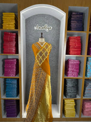 Pure Gaji SIlk Gala Ajrakh Saree