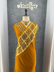 Pure Gaji SIlk Gala Ajrakh Saree