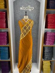 Pure Gaji SIlk Gala Ajrakh Saree