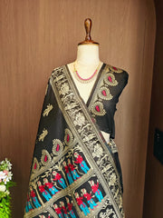 Handloom Raw Silk Baluchari Saree