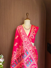 Handloom Raw Silk Baluchari Saree