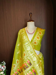 Handloom Raw Silk Baluchari Saree