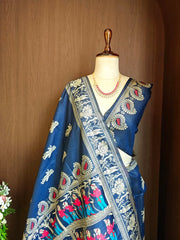 Handloom Raw Silk Baluchari Saree
