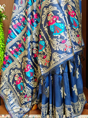 Handloom Raw Silk Baluchari Saree