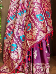Handloom Raw Silk Baluchari Saree
