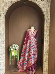 Handloom Raw Silk Baluchari Saree