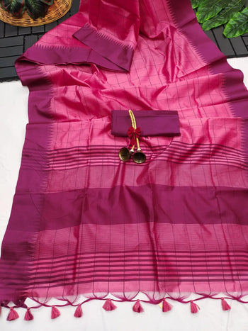 Khadi Raw Silk Weaving Saree