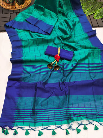 Khadi Raw Silk Weaving Saree