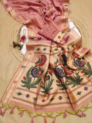 Muga Cotton Paithani Saree
