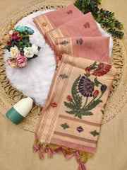 Muga Cotton Paithani Saree