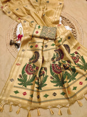 Muga Cotton Paithani Saree