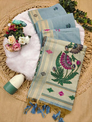 Muga Cotton Paithani Saree