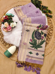 Muga Cotton Paithani Saree