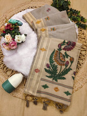 Muga Cotton Paithani Saree