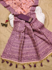 Muga Cotton Warli Weaving Saree
