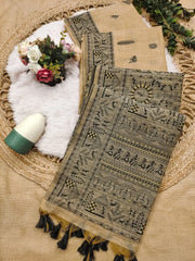 Muga Cotton Warli Weaving Saree