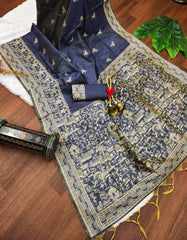 Banglori Handloom Raw Silk Weaving Saree