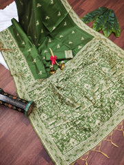 Banglori Handloom Raw Silk Weaving Saree