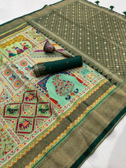 Soft Gaji Silk Position Pashmina Saree