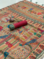 Royal Darbar Pashmina Silk Heritage Mughal Saree