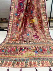 Royal Darbar Pashmina Silk Heritage Mughal Saree