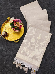 Soft Jute Linen Jamdani Saree