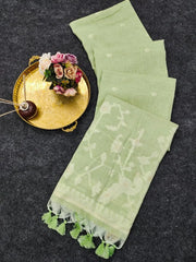 Soft Jute Linen Jamdani Saree