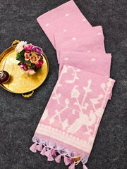 Soft Jute Linen Jamdani Saree