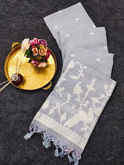 Soft Jute Linen Jamdani Saree