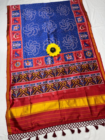 Handloom Silk Rangoli Printed Patola Saree