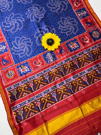 Handloom Silk Rangoli Printed Patola Saree