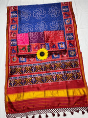 Handloom Silk Rangoli Printed Patola Saree