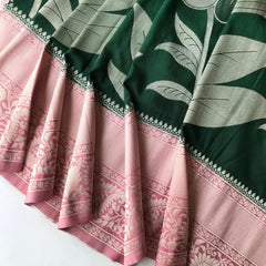 Pure Crepe Georgette Silver Weaves Saree