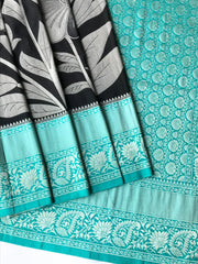 Pure Crepe Georgette Silver Weaves Saree