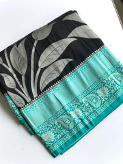 Pure Crepe Georgette Silver Weaves Saree