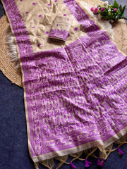 Premium Kashmiri Cotton Jamdani Saree