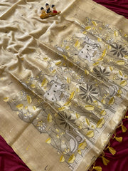 Soft Muga Cotton Pichwai Saree