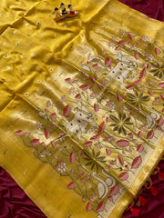 Soft Muga Cotton Pichwai Saree