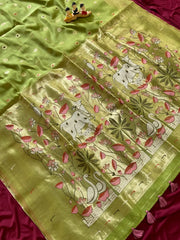 Soft Muga Cotton Pichwai Saree