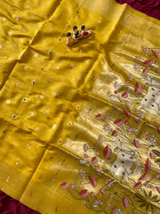 Soft Muga Cotton Pichwai Saree