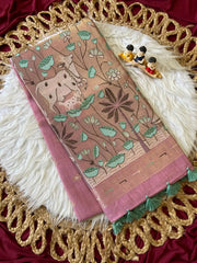 Soft Muga Cotton Pichwai Saree