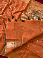 Soft Muga Cotton Pichwai Saree