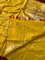 Soft Muga Cotton Pichwai Saree