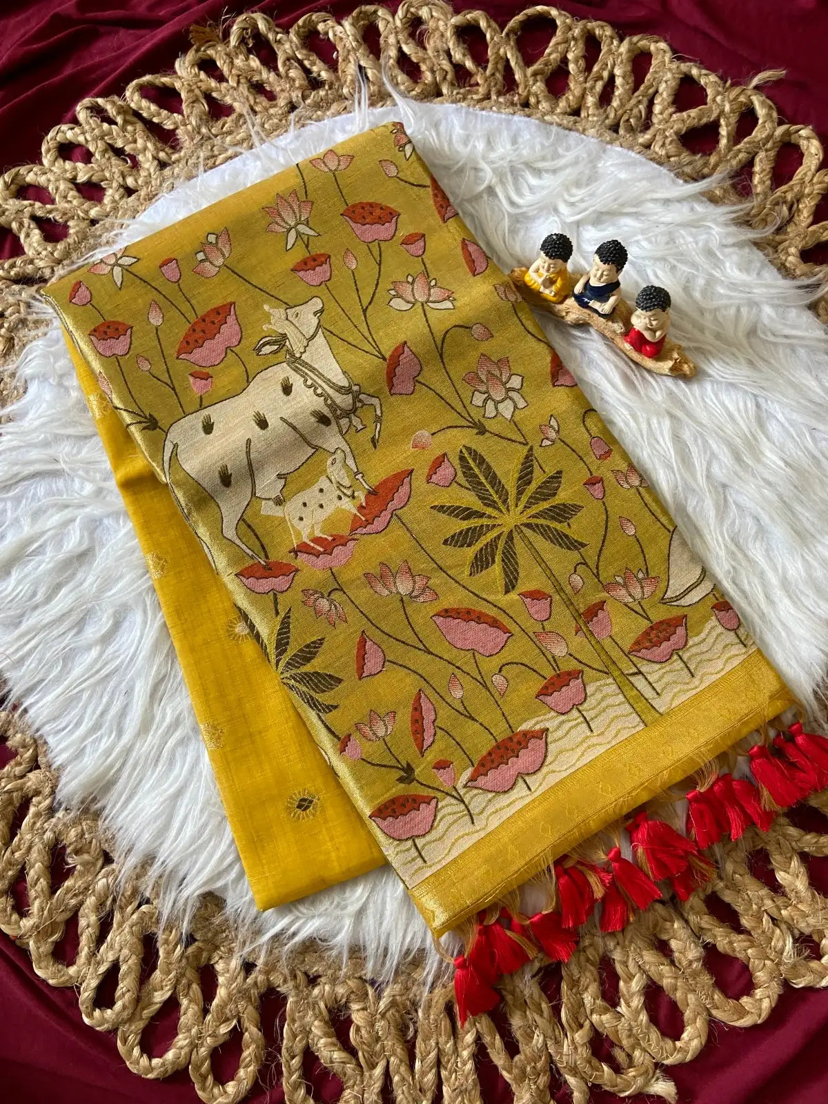 Soft Muga Cotton Pichwai Saree