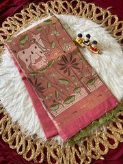 Soft Muga Cotton Pichwai Saree