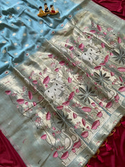 Soft Muga Cotton Pichwai Saree