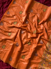 Soft Muga Cotton Swan Paithani Saree
