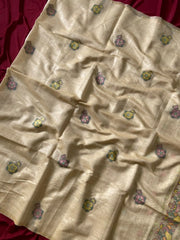 Soft Muga Cotton Swan Paithani Saree