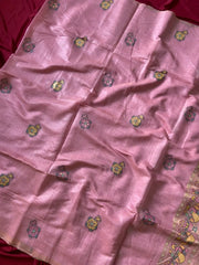 Soft Muga Cotton Swan Paithani Saree