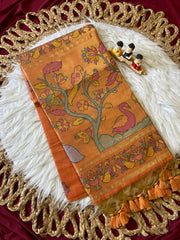 Soft Muga Cotton Swan Paithani Saree